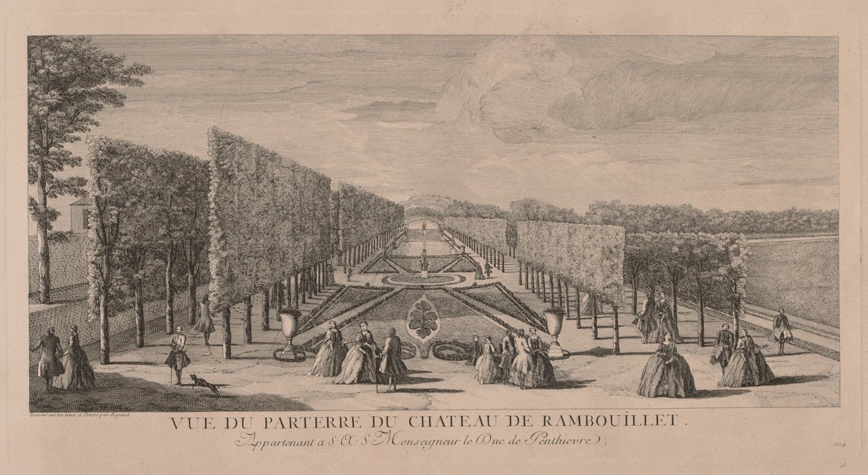 Chateau Rambouillets blomsterhave. af Jacques Rigaud