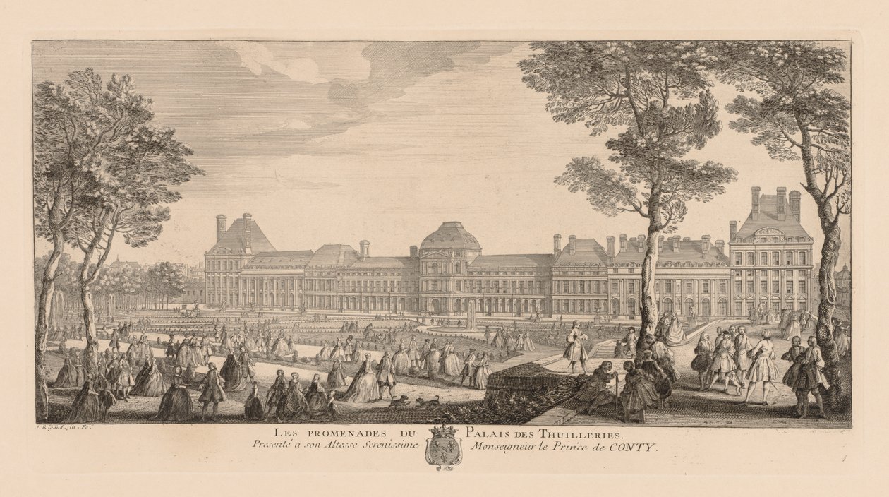 Promenader i Palais des Tuileries af Jacques Rigaud