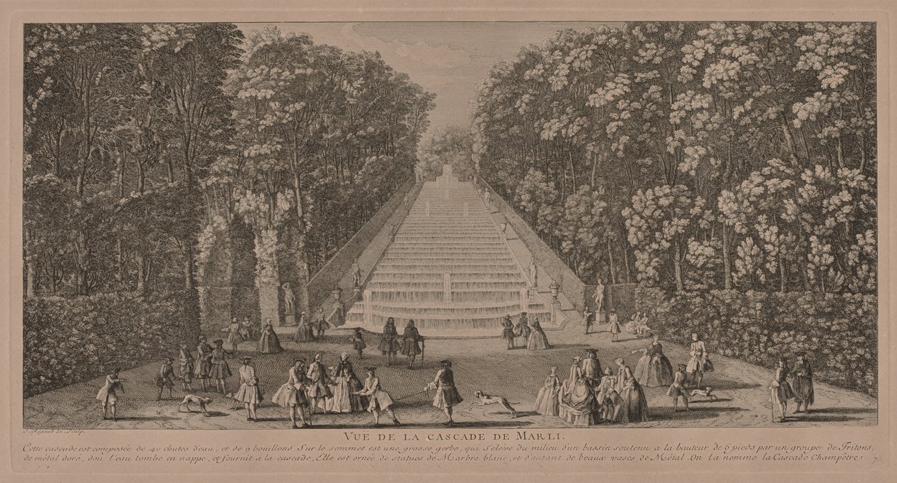 Kaskaden ved Marli af Jacques Rigaud