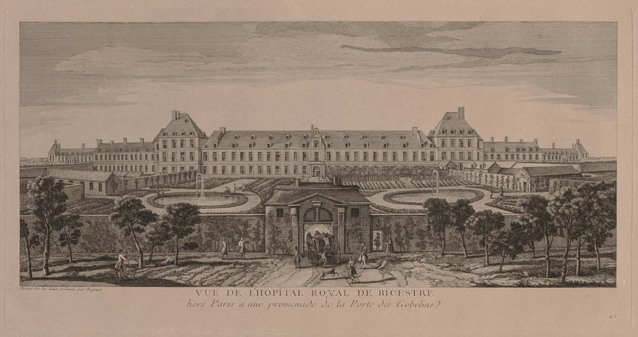 Det Kongelige Hospital i Bicestre af Jacques Rigaud