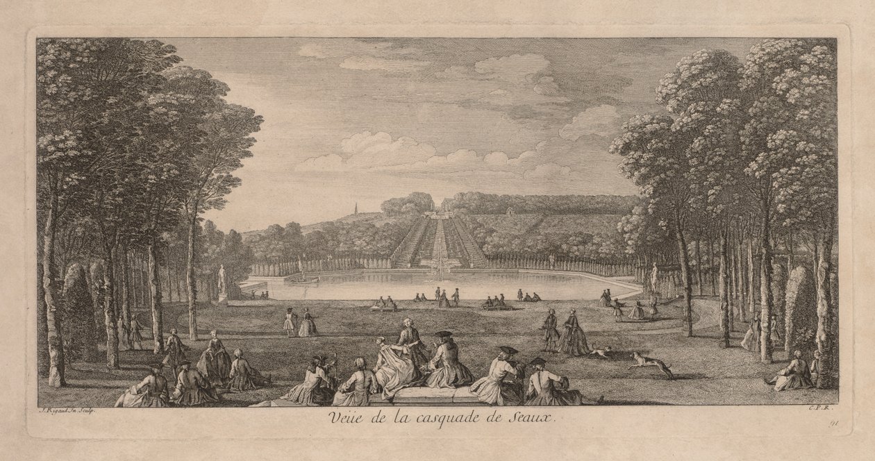 Udsigt over Cascade de Seaux. af Jacques Rigaud