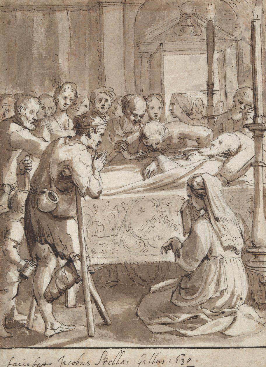 St. Philip besøger et hospital af Jacques Stella