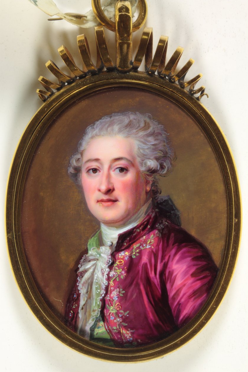 En herre ved navn Louis-Jean Marie de Bourbon, Duc de Penthievre (emalje) af Jacques Thoron