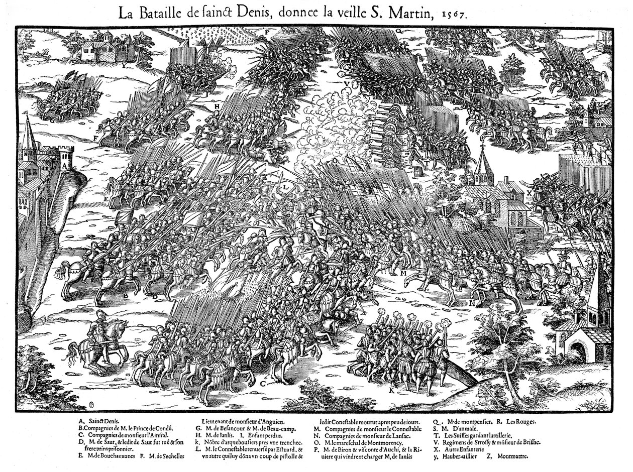 Slaget ved St. Denis, franske religionskrige, 10. november 1567 1570 af Jacques Tortorel