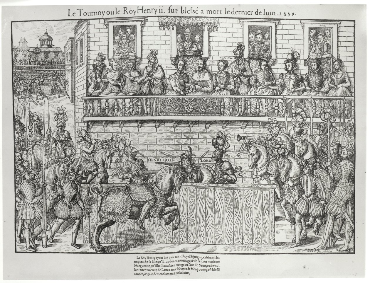Turnering hvor Henri II modtog et dødeligt sår, 30. juni 1559 af Jacques Tortorel