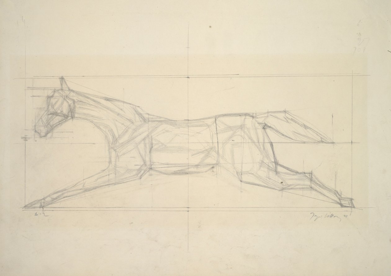 Jockey Series, nr. 2 (hest set fra siden) af Jacques Villon