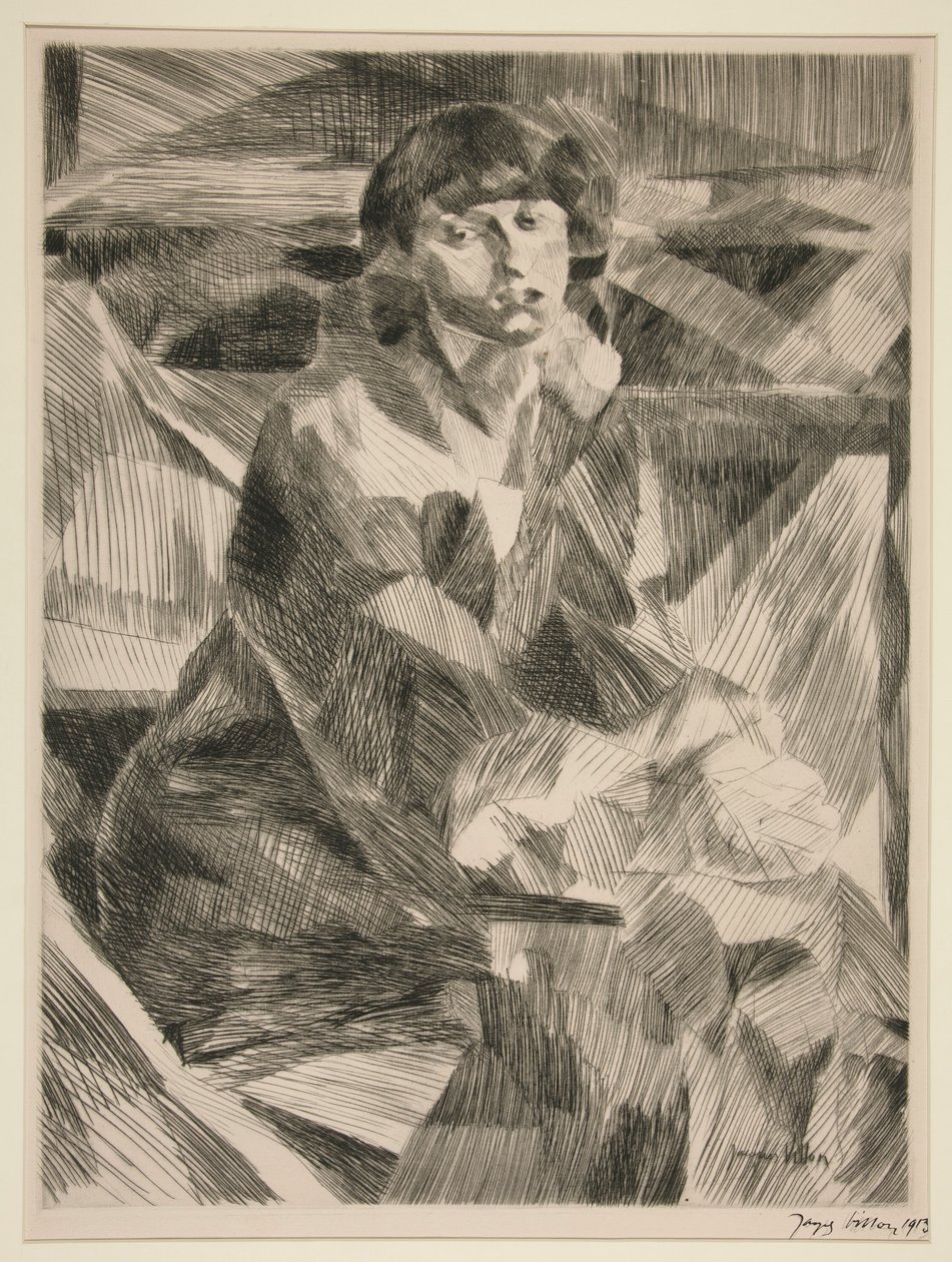 Portræt af en ung kvinde af Jacques Villon