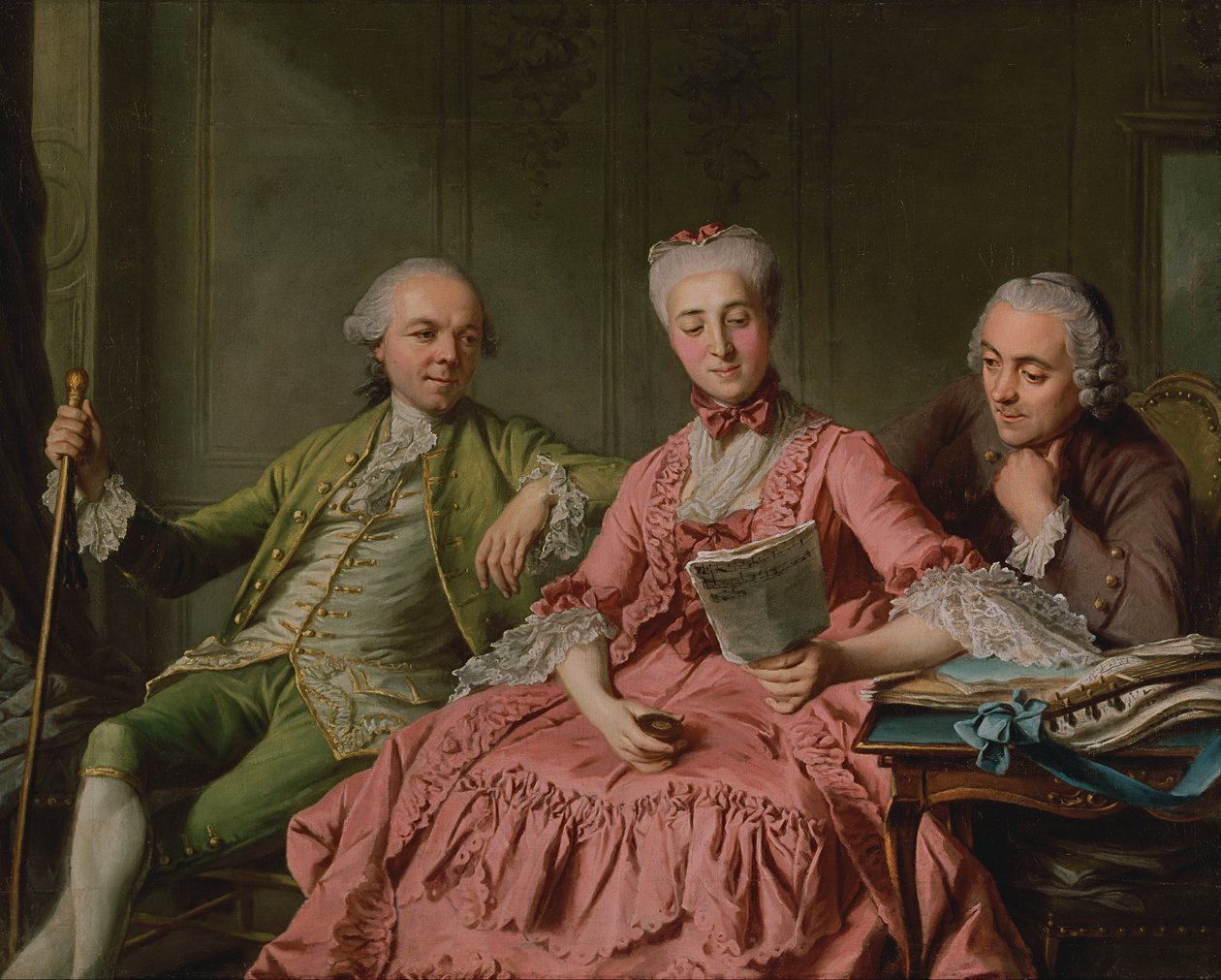 Formodet portræt af Duc de Choiseul og to ledsagere af Jacques Wilbaut