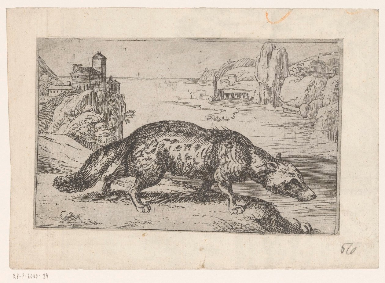Hyæne Dyr i landskaber (serietitel) af Jacques de Fornazeris (attributed to)