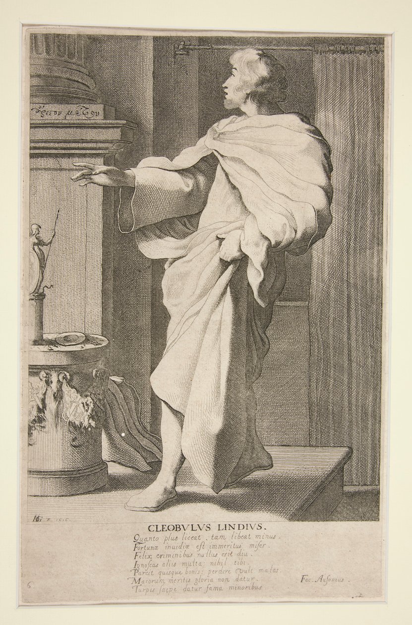 Cleobulus Lindius, #6 fra serien The Seven Wise Men of Greece af Jacques de Gheyn III