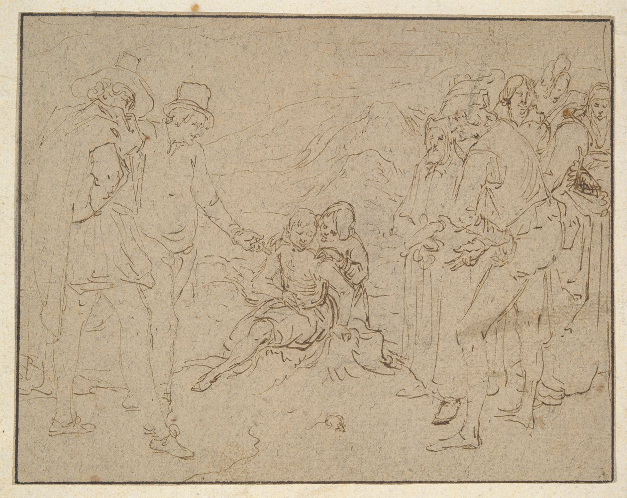 Job på en møgbakke, prøvet af hans venner af Jacques de Gheyn II