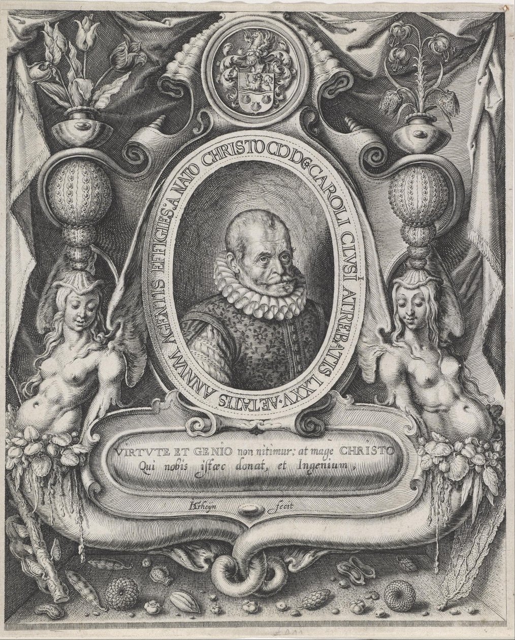 Portræt af Carolus Clusius (Charles de l