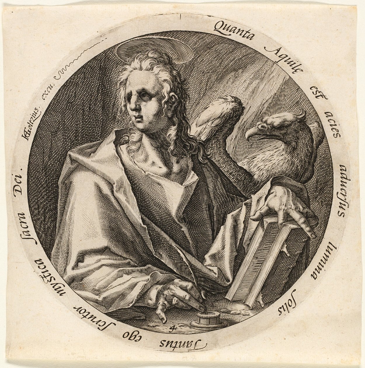 Sankt Johannes, planche fire fra De fire evangelister af Jacques de Gheyn II