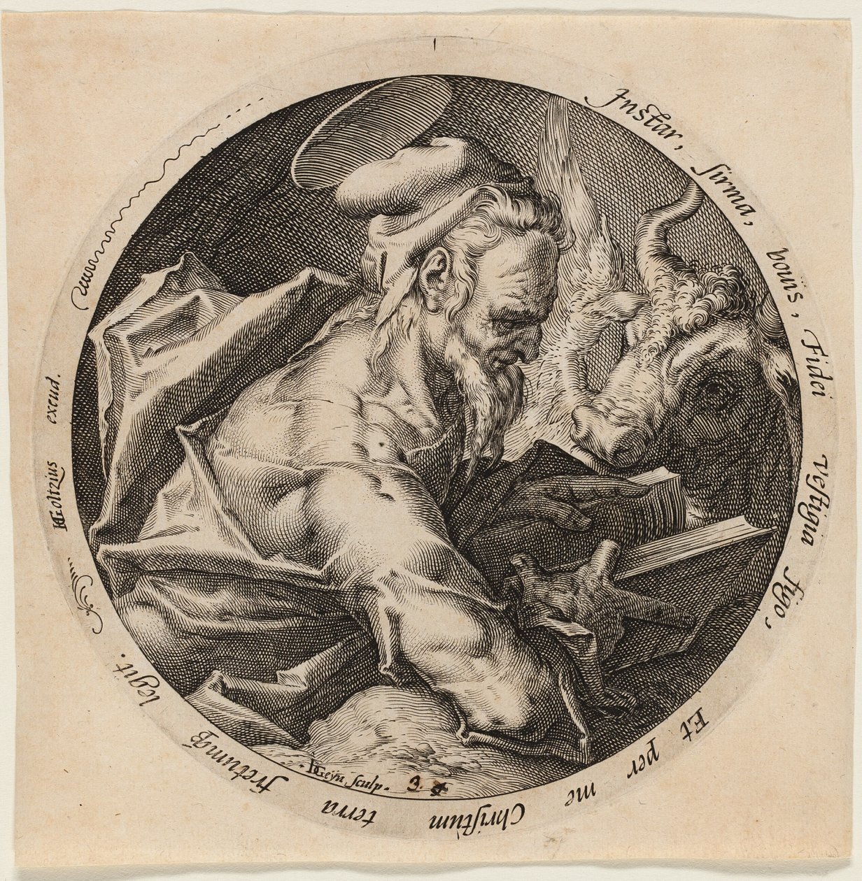 Sankt Lukas, planche tre fra De fire evangelister af Jacques de Gheyn II