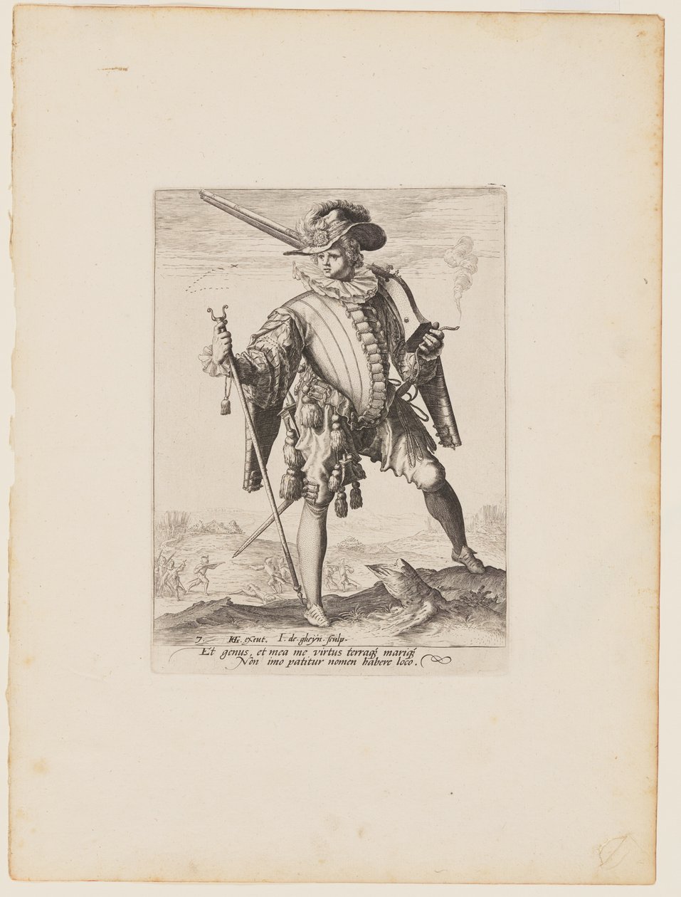 Soldat med arquebus, fra Officerer og soldater i kejser Rudolph II