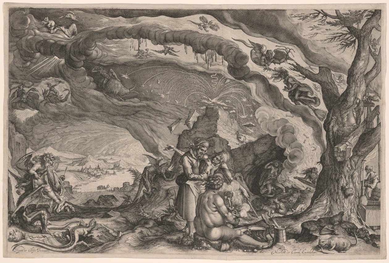 Hekse forbereder sig på sabbat af Jacques de Gheyn II