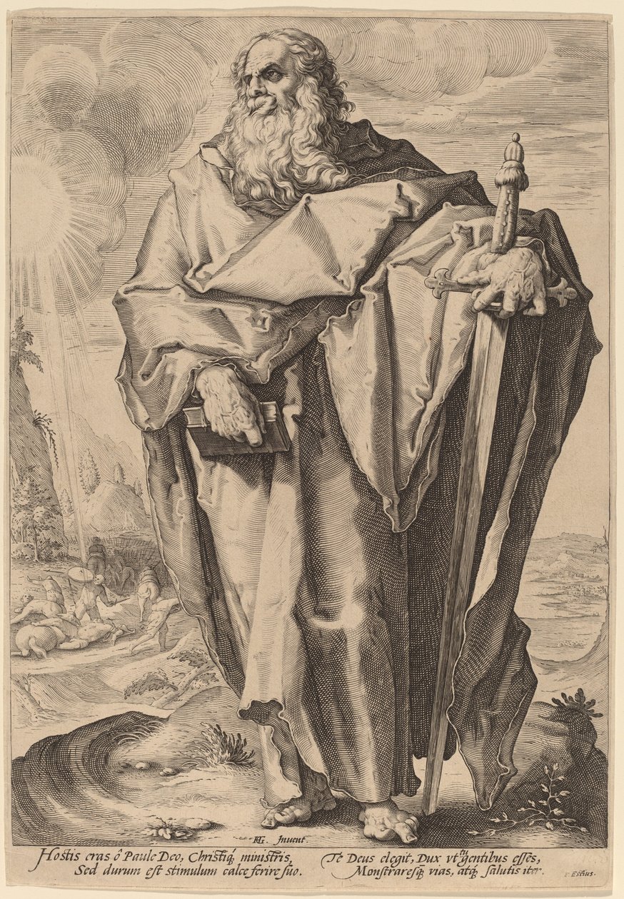 St.Paul af Jacques de Gheyn II, after Hendrik Goltzius