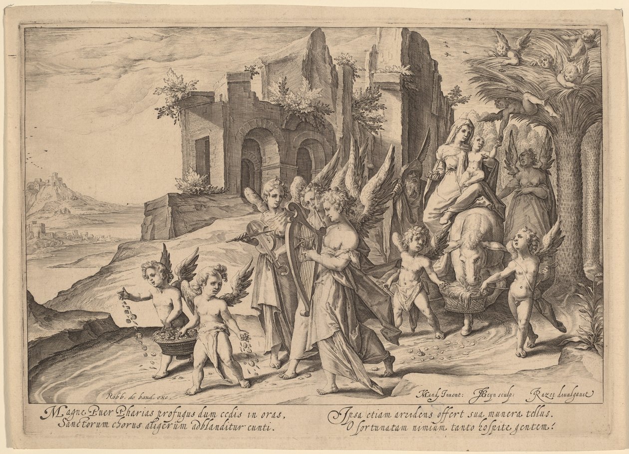 Retur fra flugten til Egypten af Jacques de Gheyn II, after Karel van Mander I
