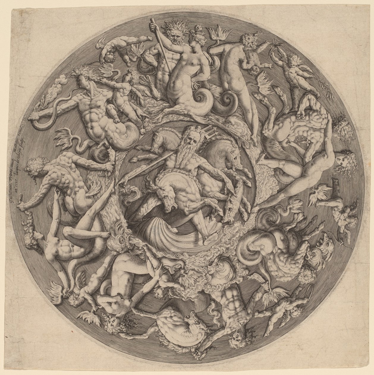 Neptuns rige af Jacques de Gheyn II after Willem Danielsz van Tetrode