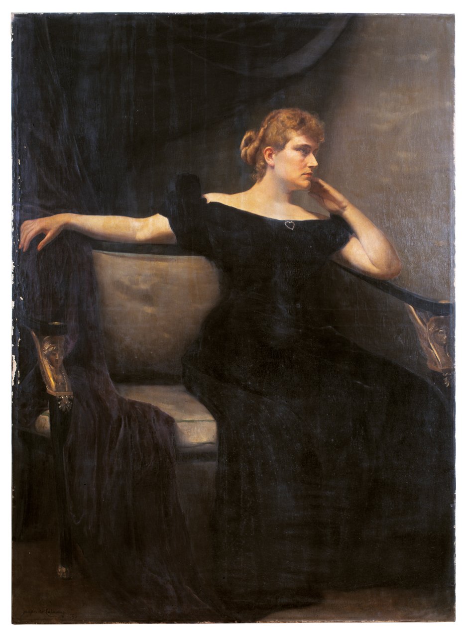 Portræt af Marquise de Tallenay (olie på lærred) af Jacques de Lalaing