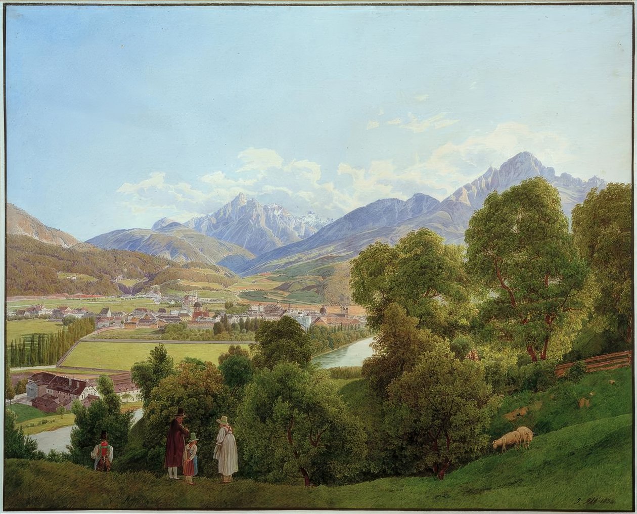 Udsigt over Innsbruck af Jakob Alt