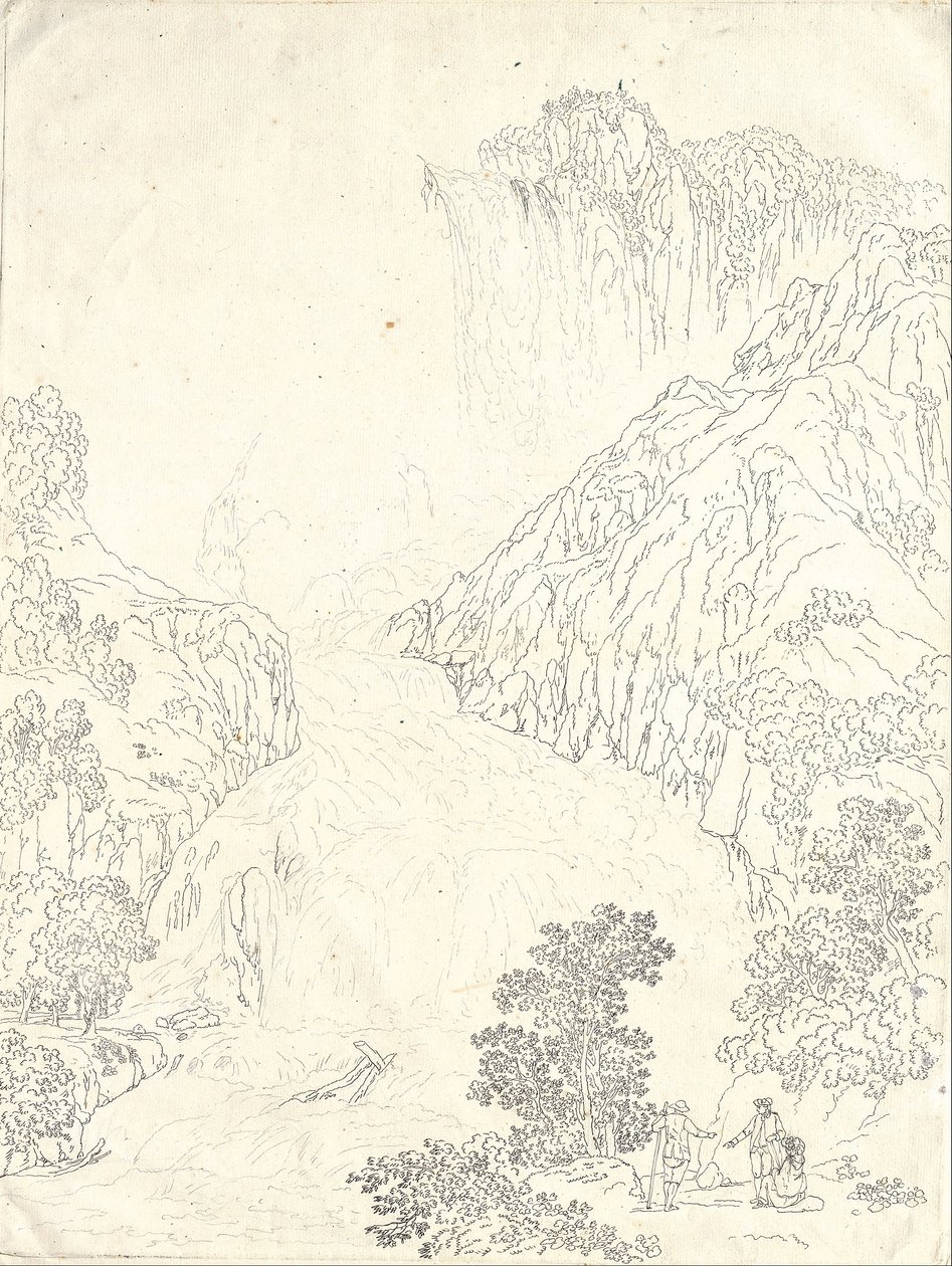 Cascata delle Marmore ved Terni af Jakob Philipp Hackert