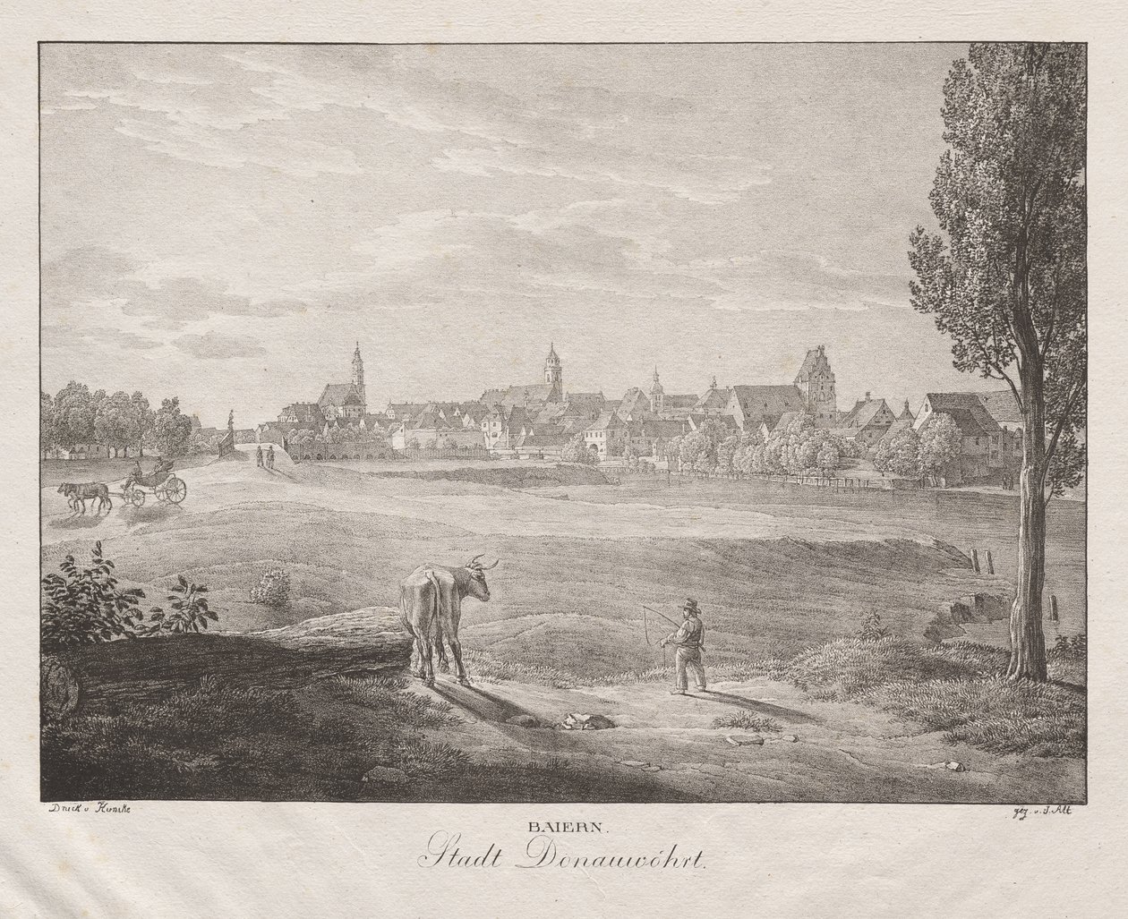 Bayern, by Donauworth af Jakob Alt