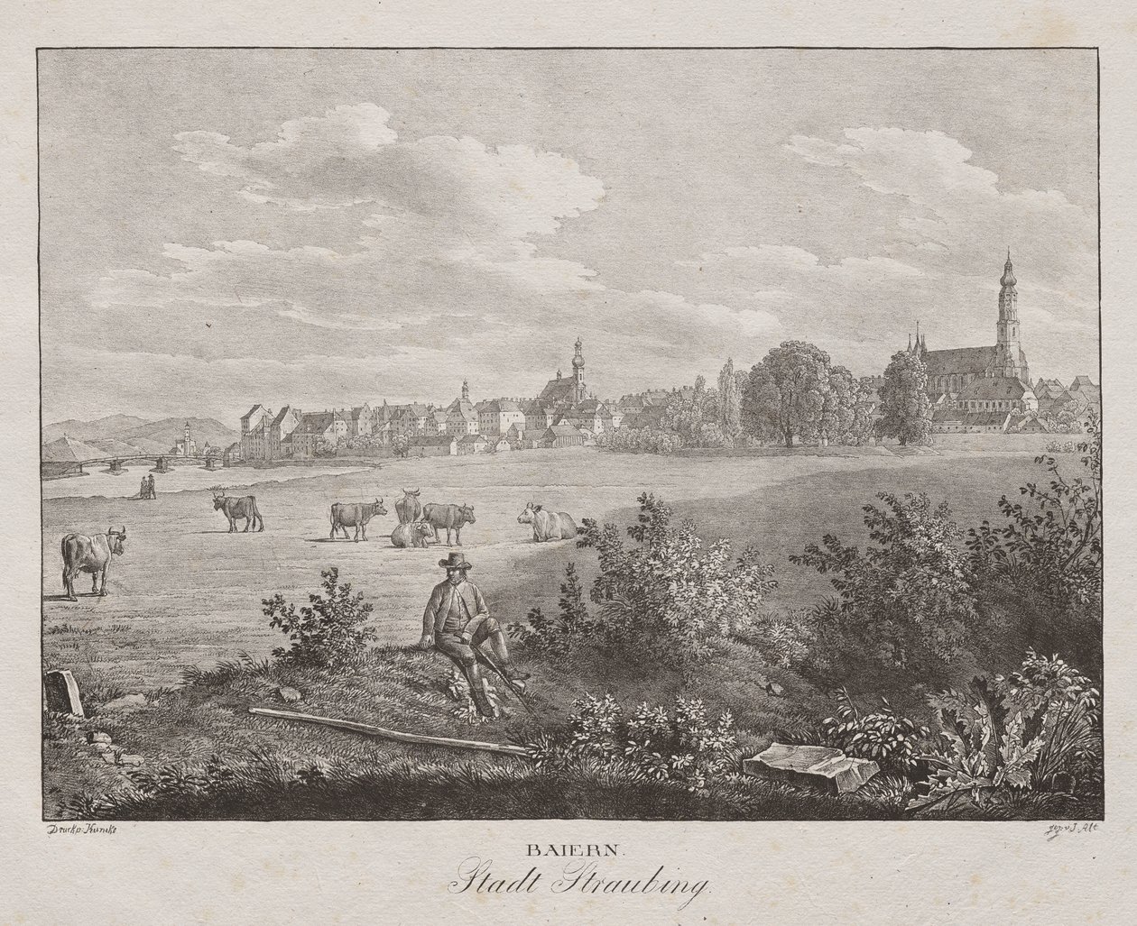 Bayern, by Straubing af Jakob Alt