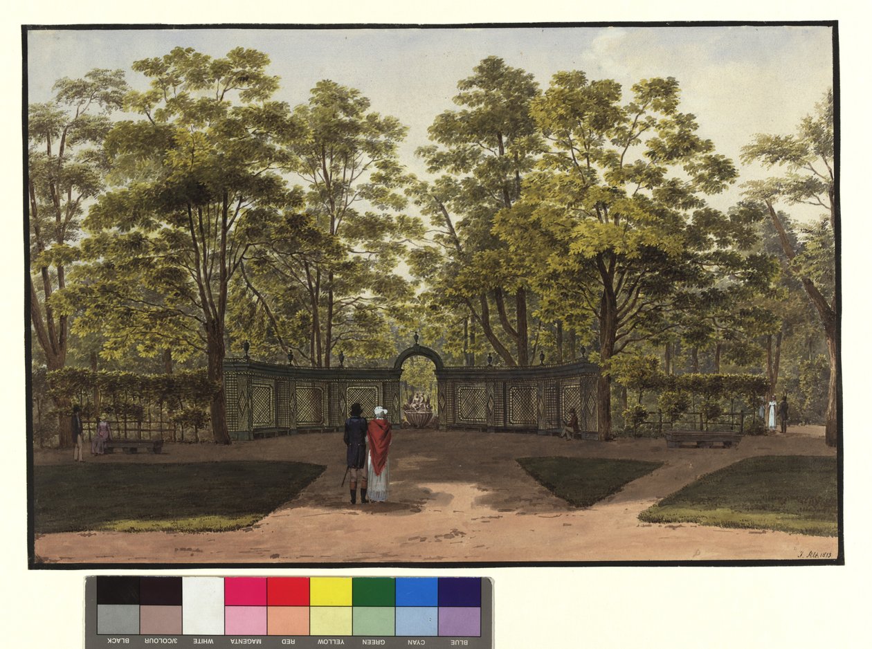 Det lille springvand i haven ved Schönbrunn af Jakob Alt