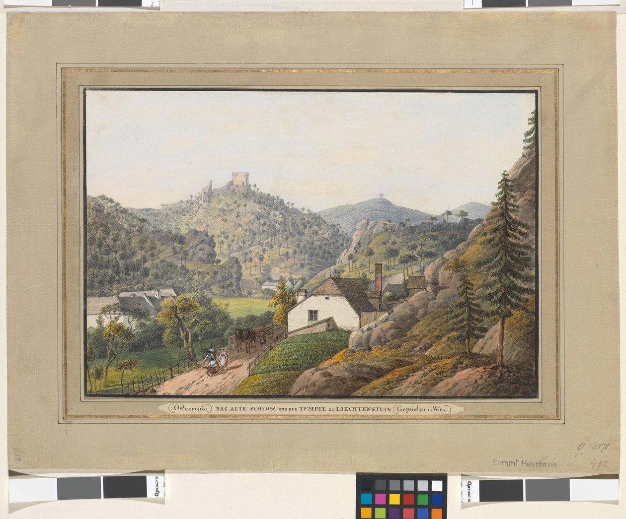 Det gamle slot og templet i Liechtenstein af Jakob Alt