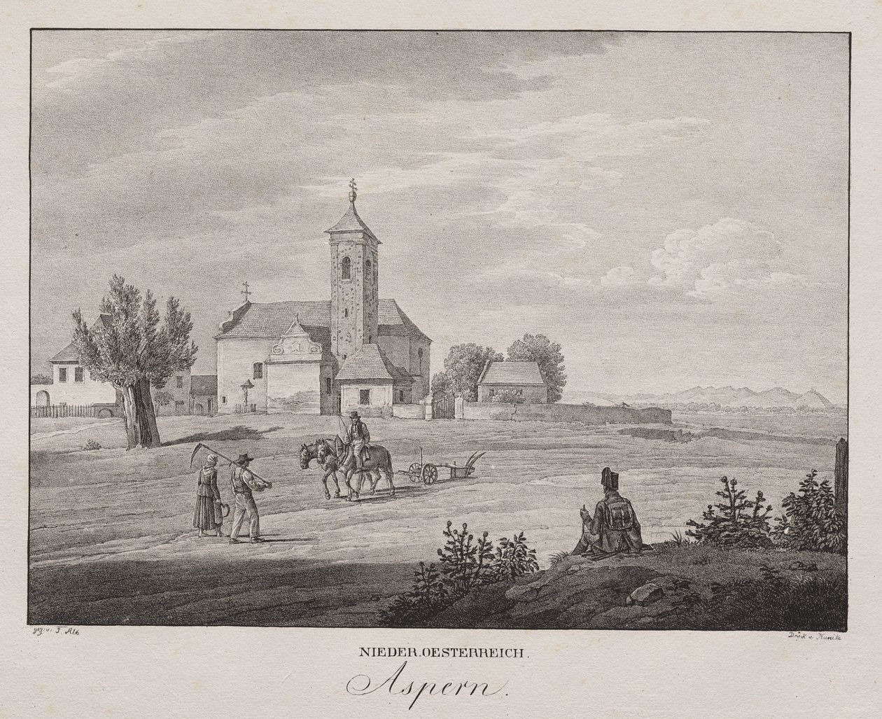 Niederösterreich, Aspern af Jakob Alt