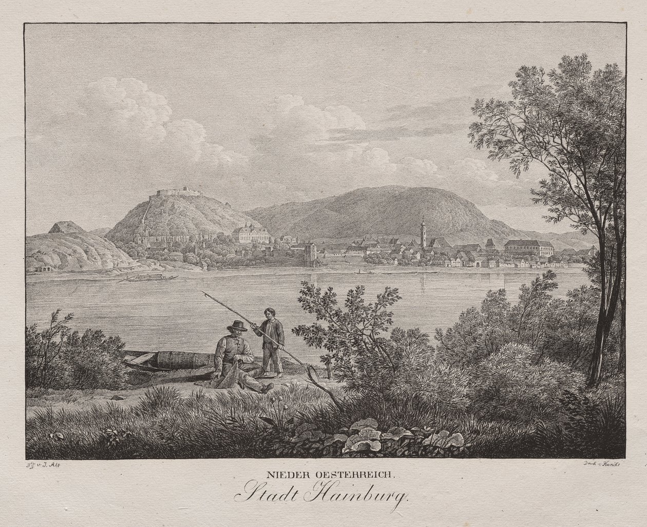 Nieder-oesterreich, Stadt Hainburg af Jakob Alt
