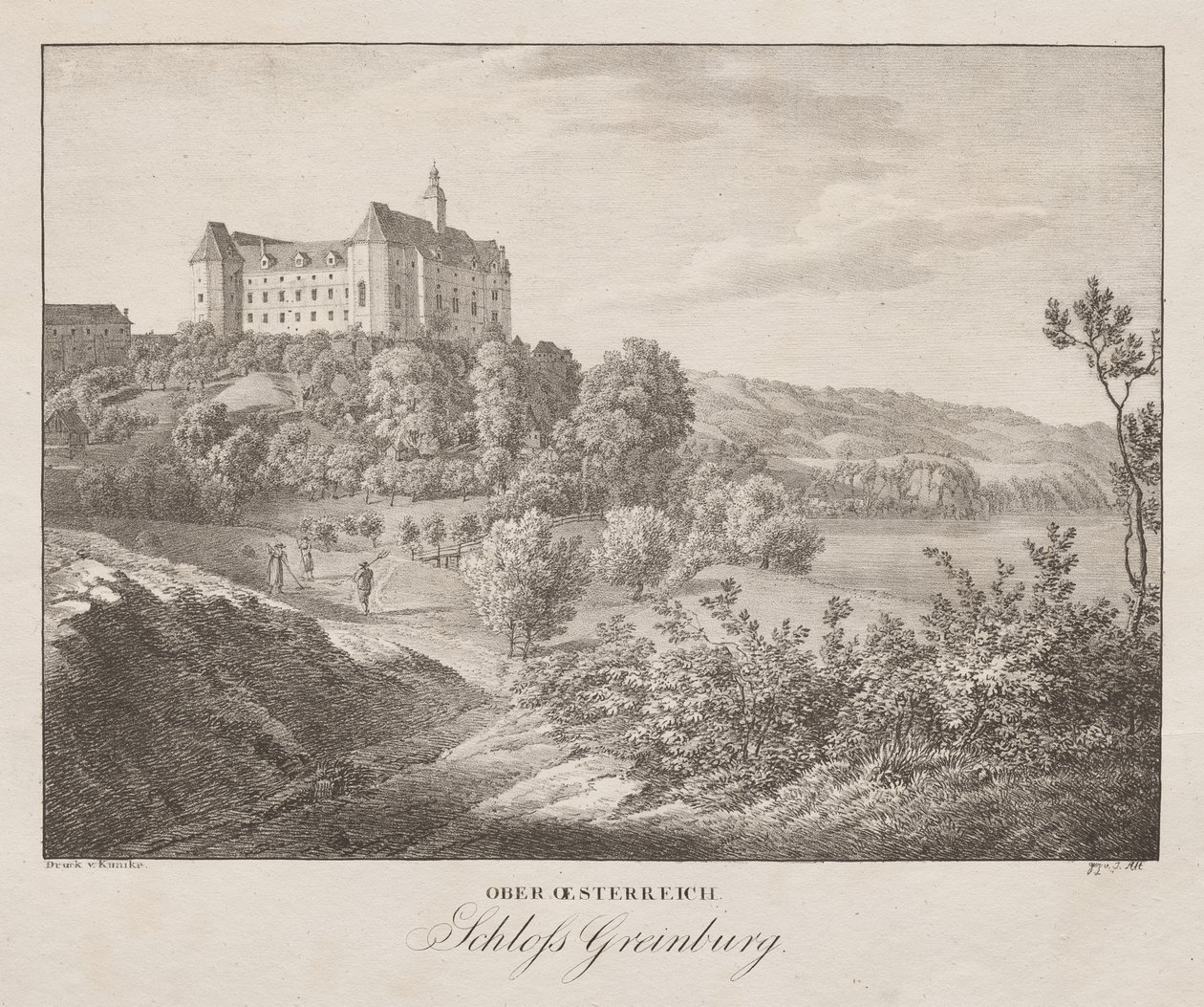 Ober-oesterreich, Schloss Greinburg af Jakob Alt