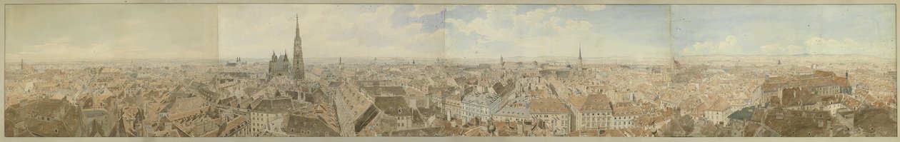 Panorama over Wien fra kuplen på Peterskirken af Jakob Alt