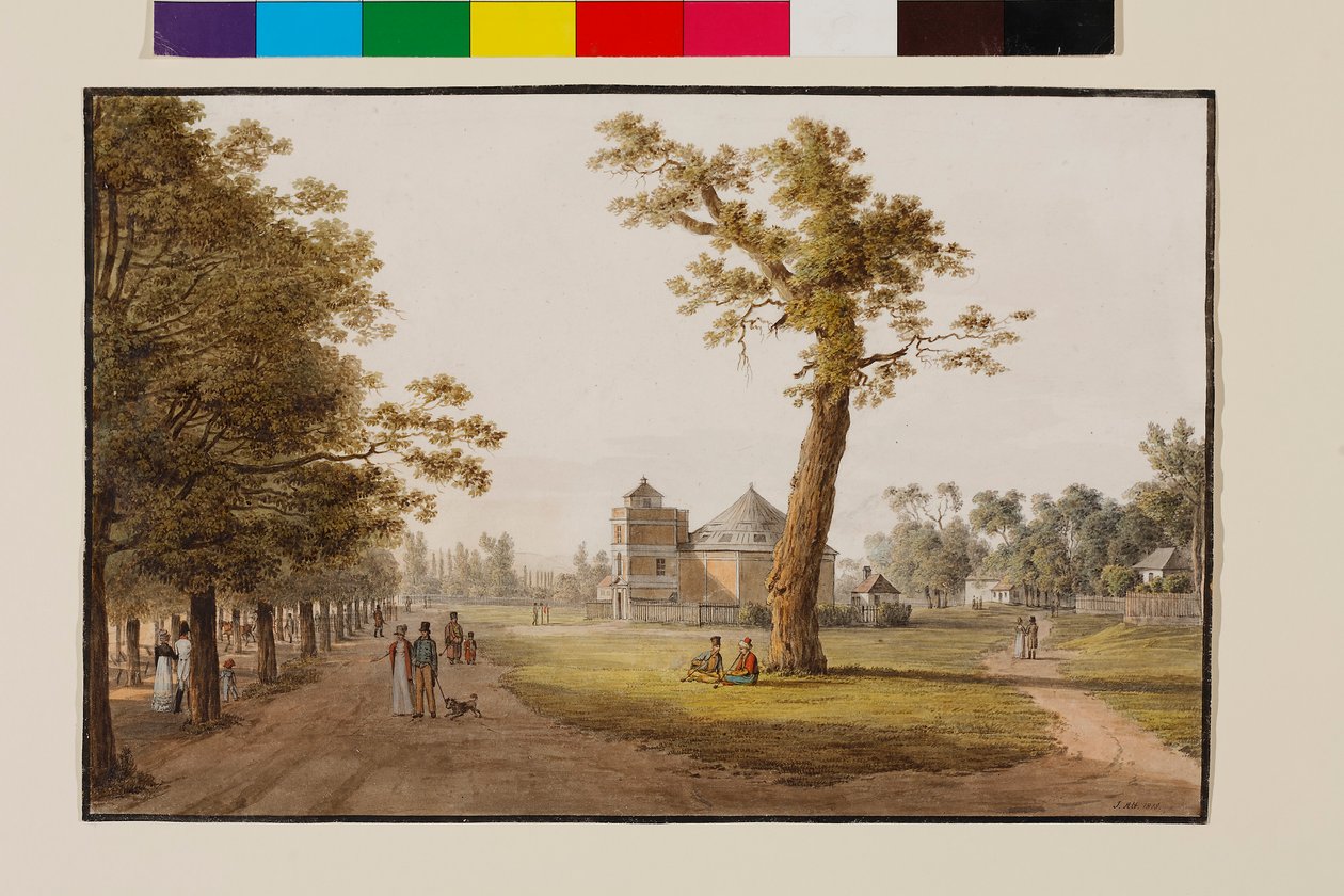 Panorama på hovedalléen i Prater i Wien af Jakob Alt