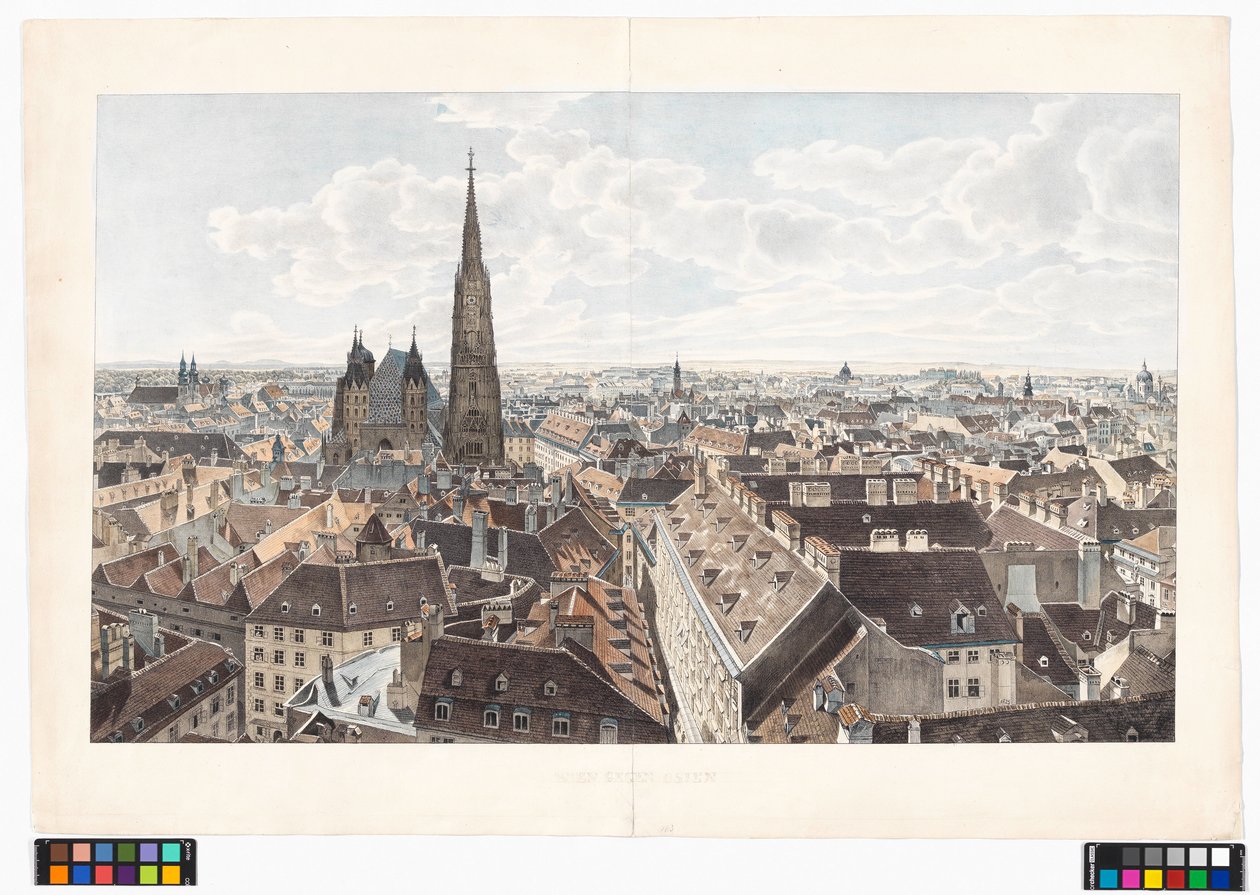 Panorama over Wien mod øst fra Peterskirken af Jakob Alt