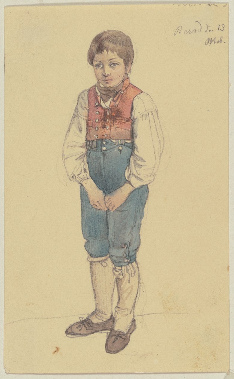 Stående bondedreng fra Berod af Jakob Becker