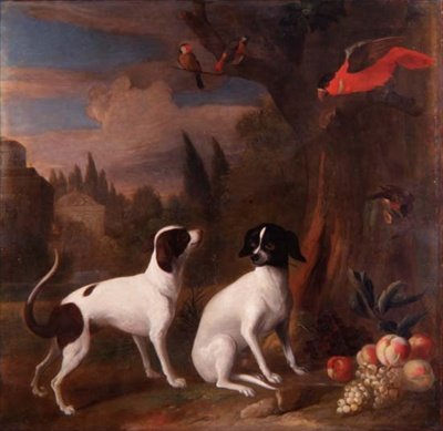 To hunde i et landskab af Jakob Bogdani or Bogdany
