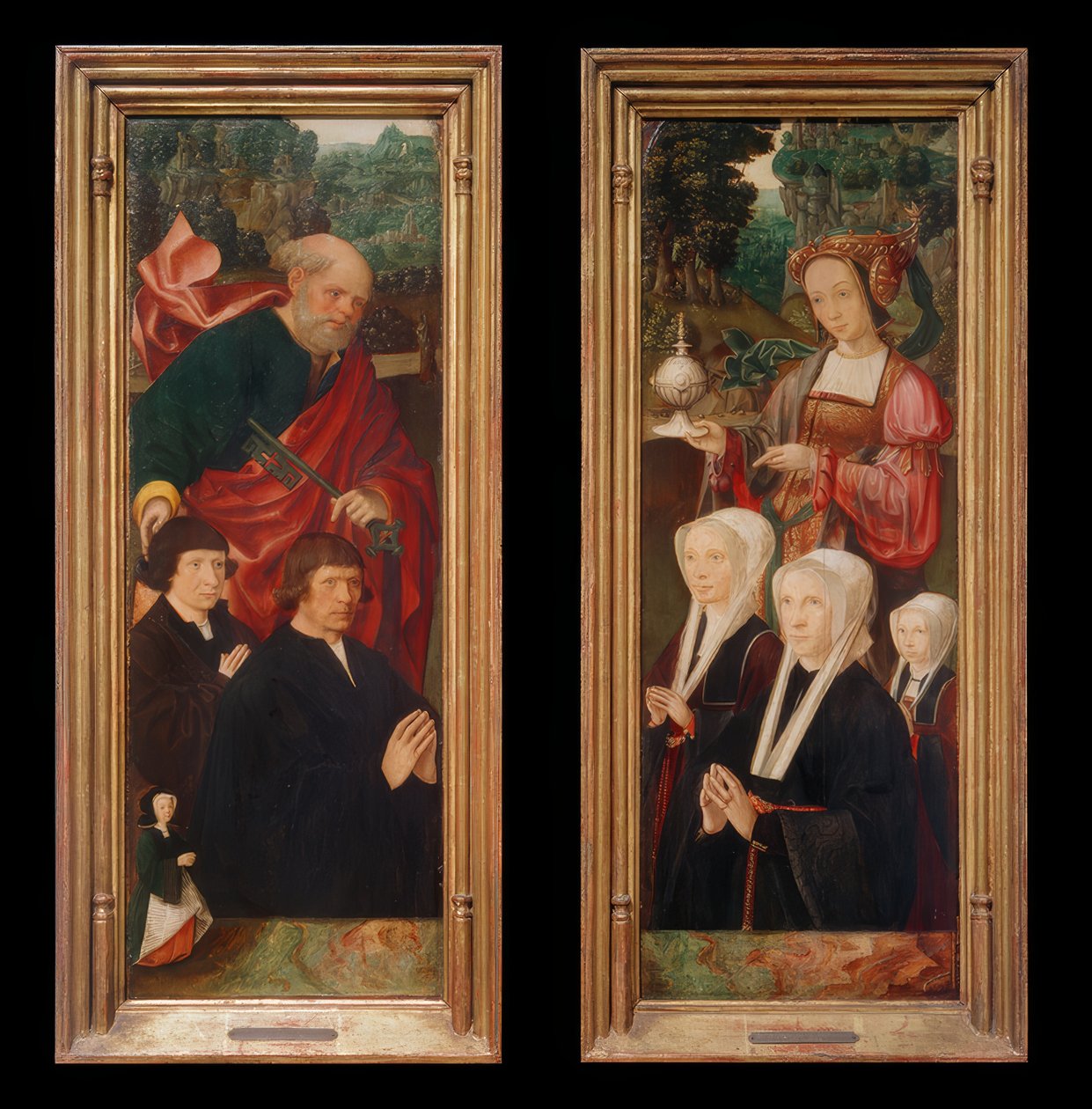 Donorfigurer med St. Peter med en nøgle af Jakob Cornelisz