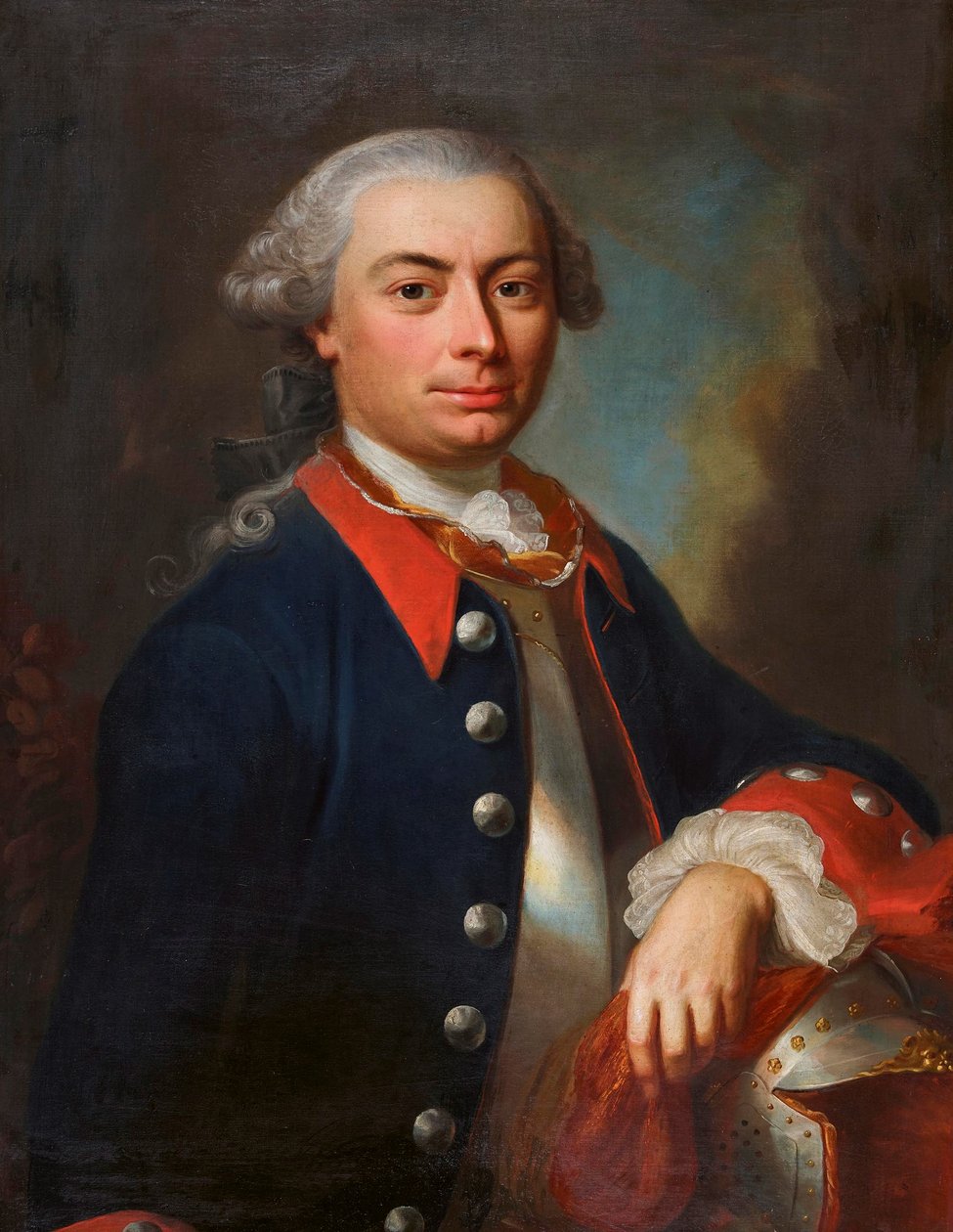 Portræt af Friedrich von Luternau (1727-1797). af Jakob Emanuel Handmann