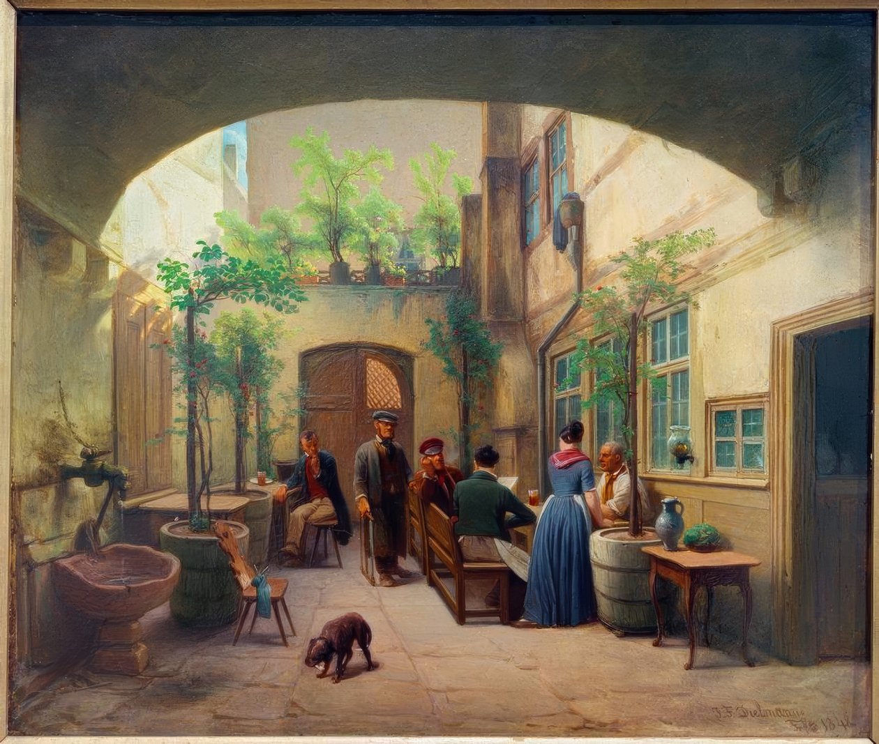 Bryggeriet i Gelnhäuser Gasse af Jakob Fürchtegott Dielmann