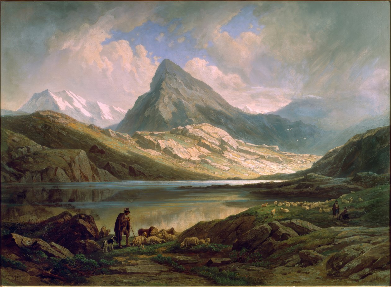 Bernina og Lago Bianco af Jakob Joseph Zelger