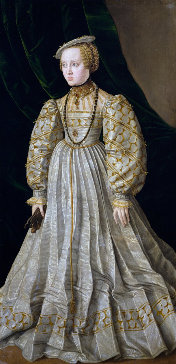 Portræt af Anna af Østrig (olie på lærred) af Jakob Seisenegger