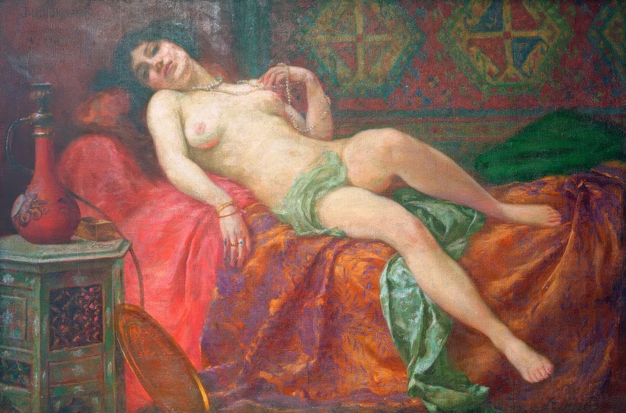 Hvilende Odalisque af Jakub Obrowsky