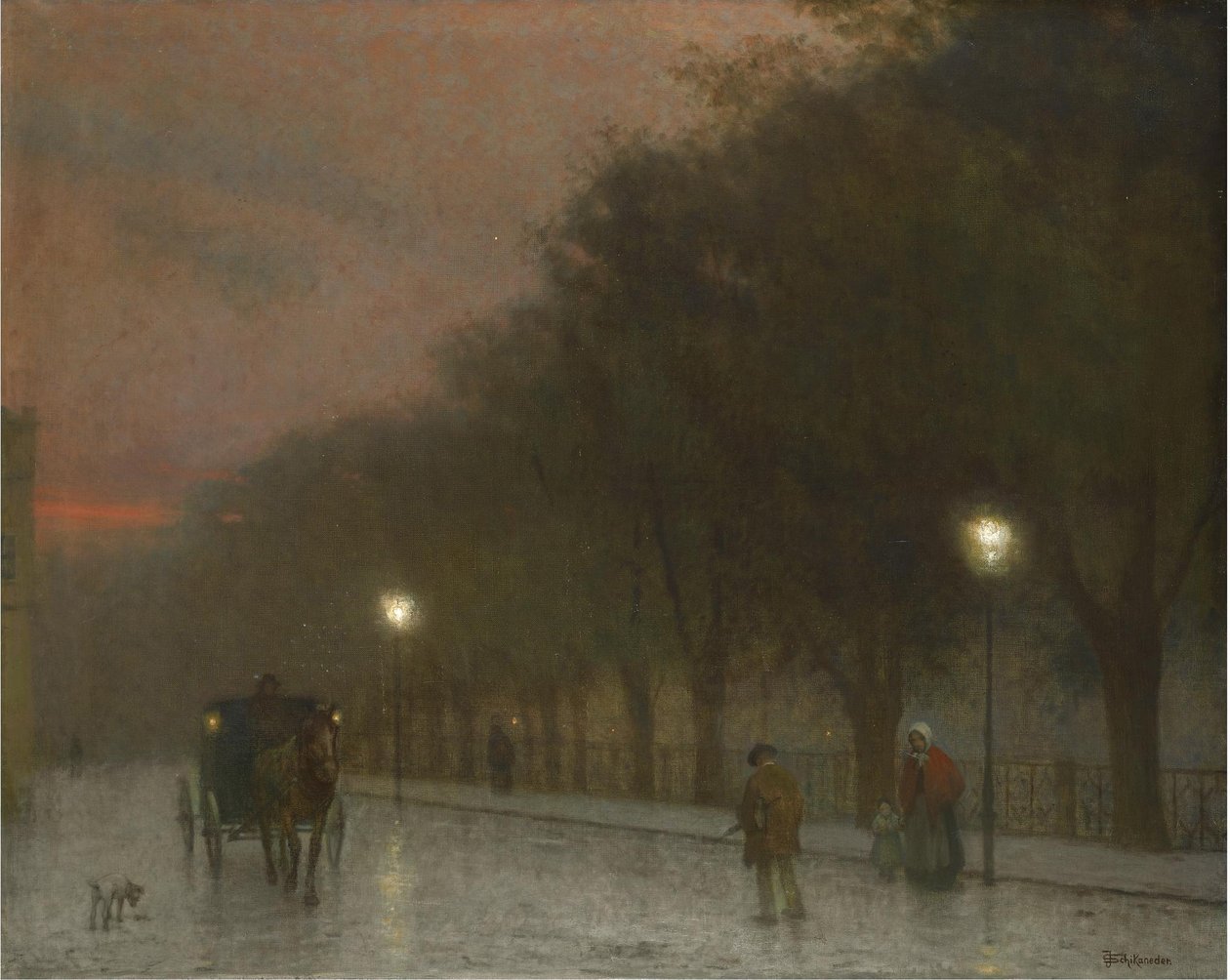 Prag i skumringen, ca. 1910 af Jakub Schikaneder