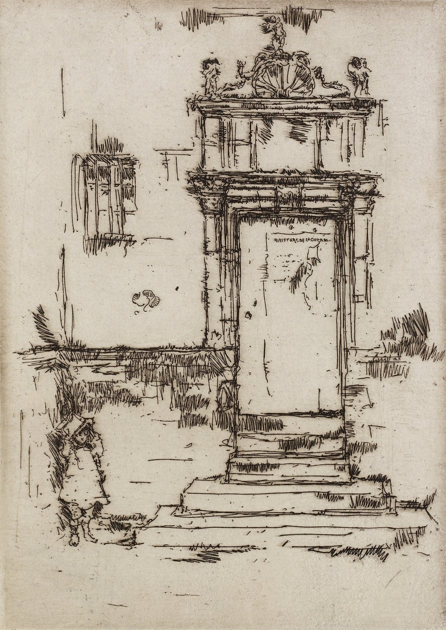 Kapeldøråbning, Montresor, 1888 af James Abbott McNeill Whistler