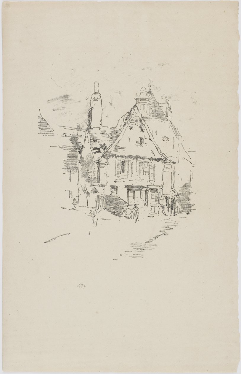 Gabled Roofs, Vitre, 1893 (litho på papir) af James Abbott McNeill Whistler