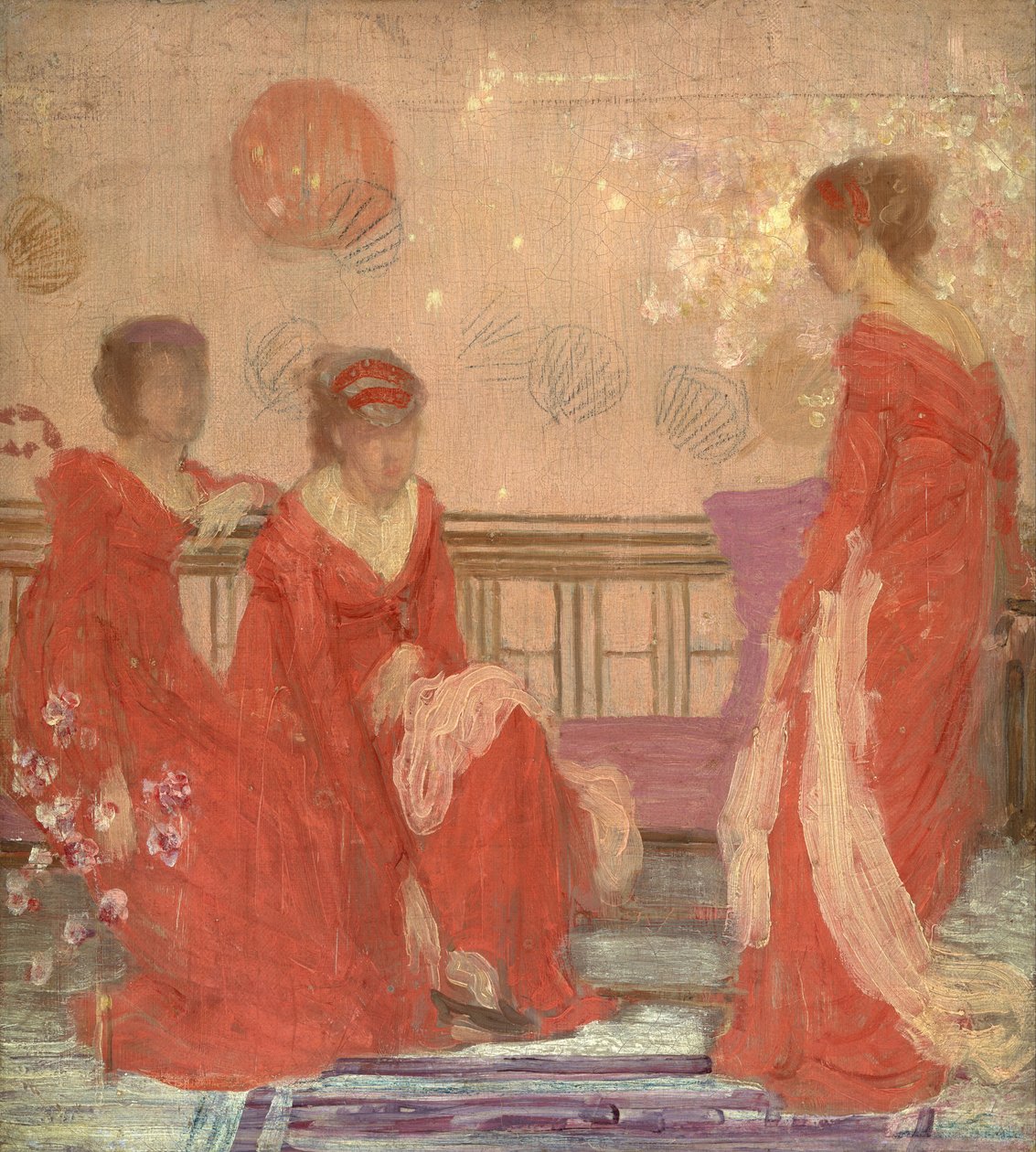 Harmoni i kødfarve og rød af James Abbott McNeill Whistler
