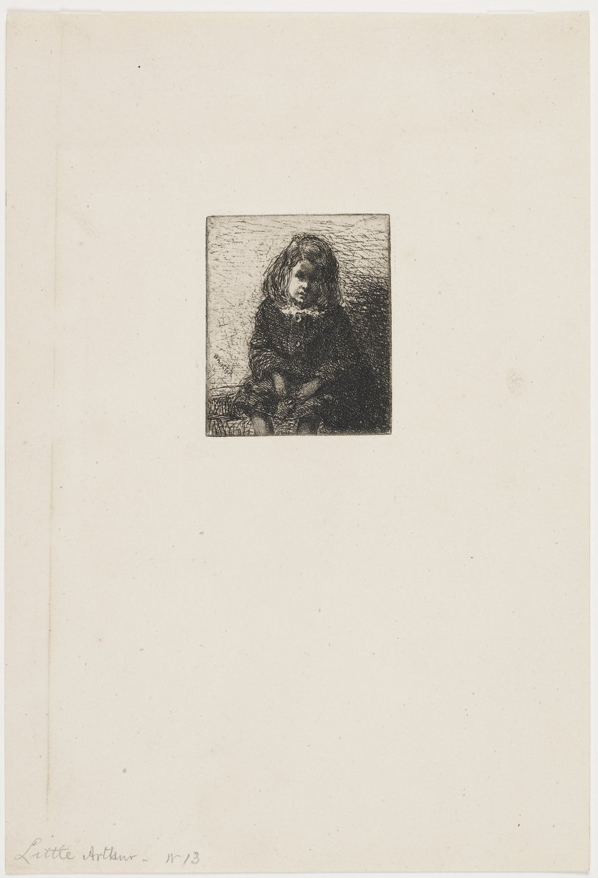 Lille Arthur, ca. 1857-58 (radering på papir) af James Abbott McNeill Whistler