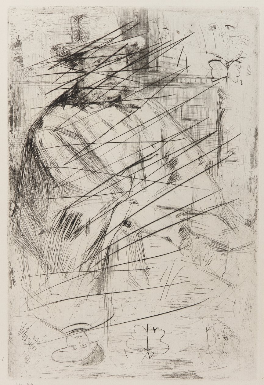 Mr. Mann, 1860 (tørpunkt på papir) af James Abbott McNeill Whistler